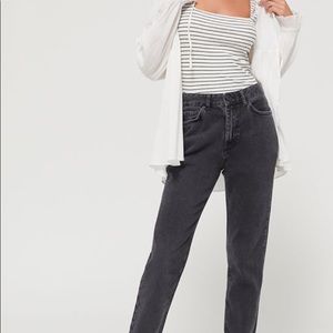 BDG High Waisted Mom Washed Black Denim Jean